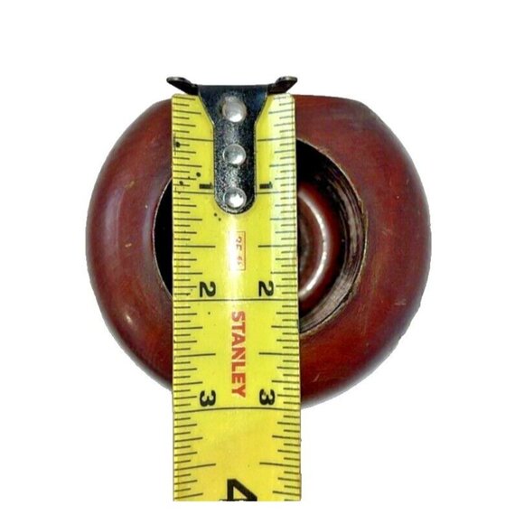 3.75” Petit Carved Wood Vase, Wall Snug Flat Side - Picture 8 of 16